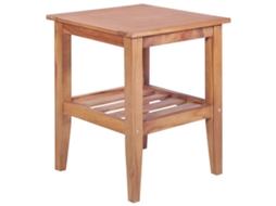 Vidaxl Mesa De Centro Quadrada 40x40x50 Cm Teca Maciça