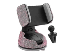 Suporte De Celular Veicular Com Ventosa E Strass, Com Clipe Para Tomada, Para Dispositivos Móveis. Nostalgia88