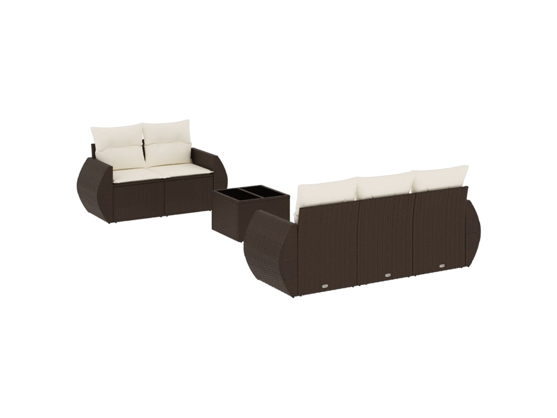 Garden Sofa Set, Garden Sofa Sets Vidaxl Marrom Rattan / Vime (n/a)