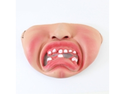 Máscara Meia-face Latex Com Lábios Vermelhos Divertidos