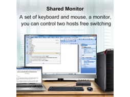 Kceve Kc Kvm201 Usb3.0/ Kvm Switcher 2 Em 1 Para Hd, Até 3840216030hz Luz Dourada