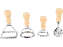 Conjunto De Cortador E Carimbo Para Ravioli Com Cabo De Madeira Para Ravioli, Massa, Nhoque E Lasa Gokoco
