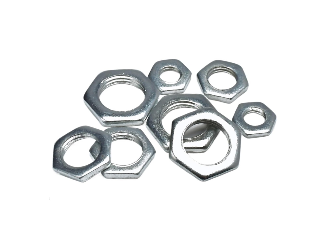 Porca Sextavada De Ferro Galvanizado Branco Com Rosca Fina M6 M8 M10