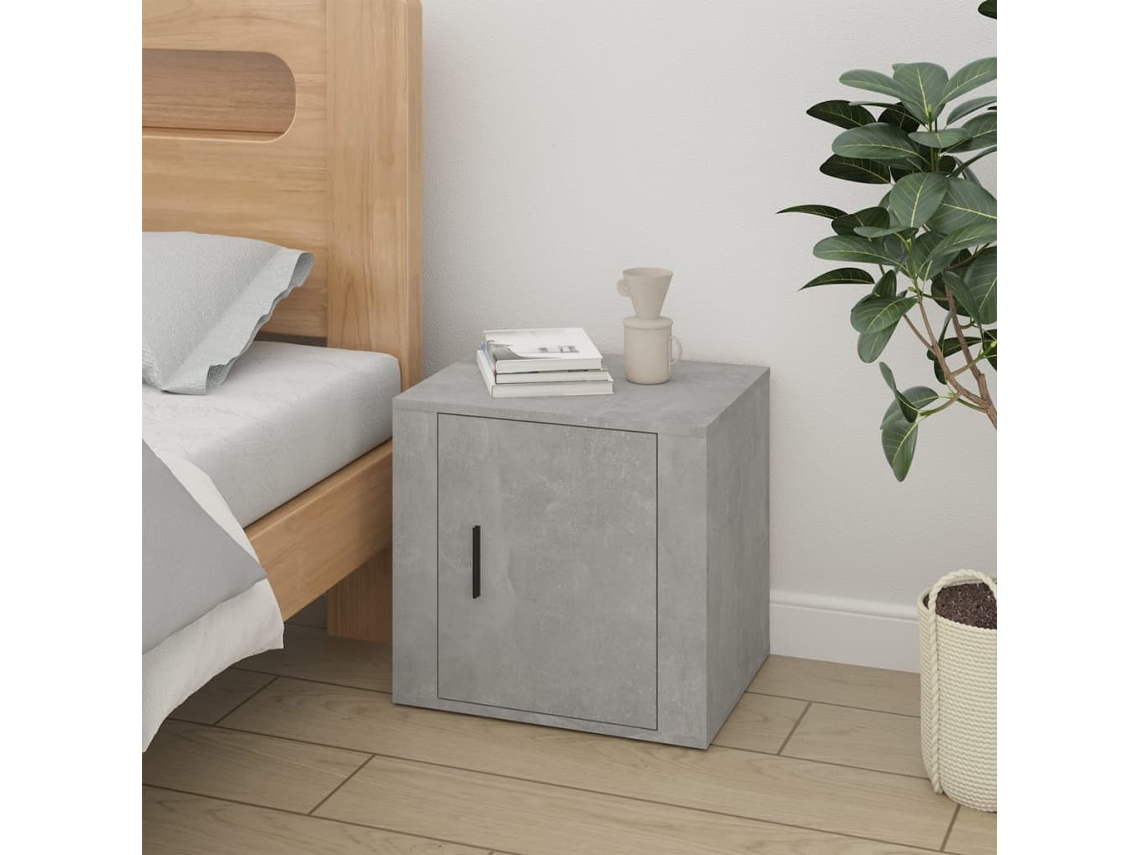 Vidaxl Mesa De Cabeceira 50x39x47 Cm Cinzento Cimento