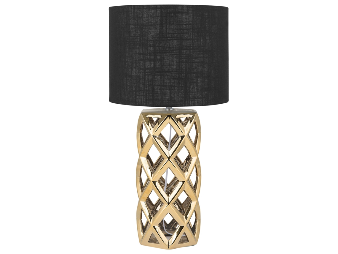 Candeeiro de mesa BELIANI Selja de Cerâmica Preto 35x35x71