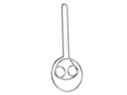 Pinça de gelo S/MARCA de aço inox, pequena, com dentes, para servir