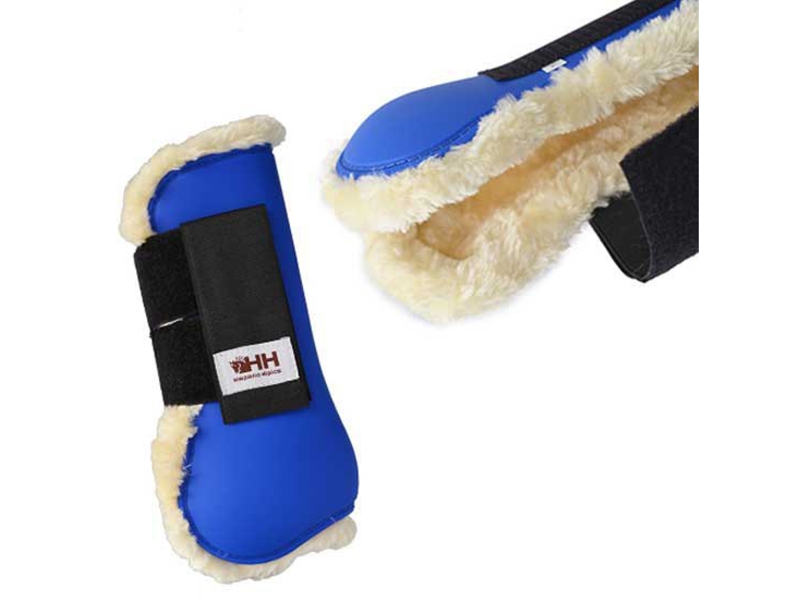 Botas Frontais de Pele de Carneiro Deluxe Azul Fullhispano Hipica