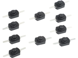 Conjunto De 10 Botões Pressão Para Mini Lanterna, 1a, 30v, Feitos De Cobre, Adequados Para Controles Remotos E