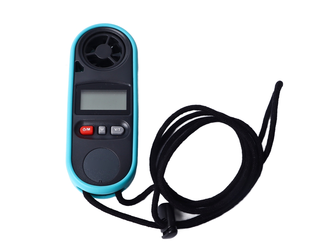 Anemômetro Termômetro LCD com Iluminação Portátil Medidor de Velocidade e Temperatura do Vento S/MARCA