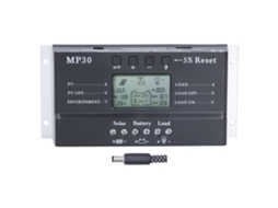 Controlador de carga solar Primerox 30a, 12/24v, LCD, MPPT, PWM, com USB, proteção de circuito