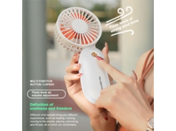 Neck Hanging Mini Desk Handheld Rechargeable 3 Speed Portable Fan