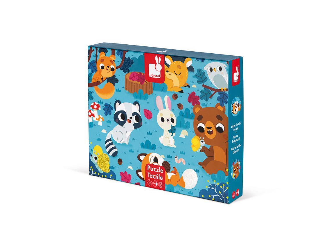 Janod Tactile Puzzle Forest Animals 20 Pcs