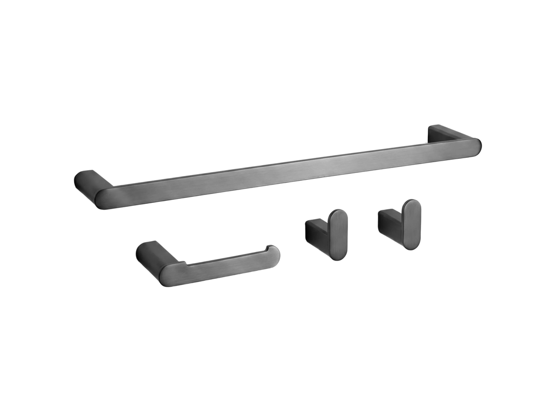 Conjunto de Cabides para Banheiro REA Mati Titanium 4 Pieces