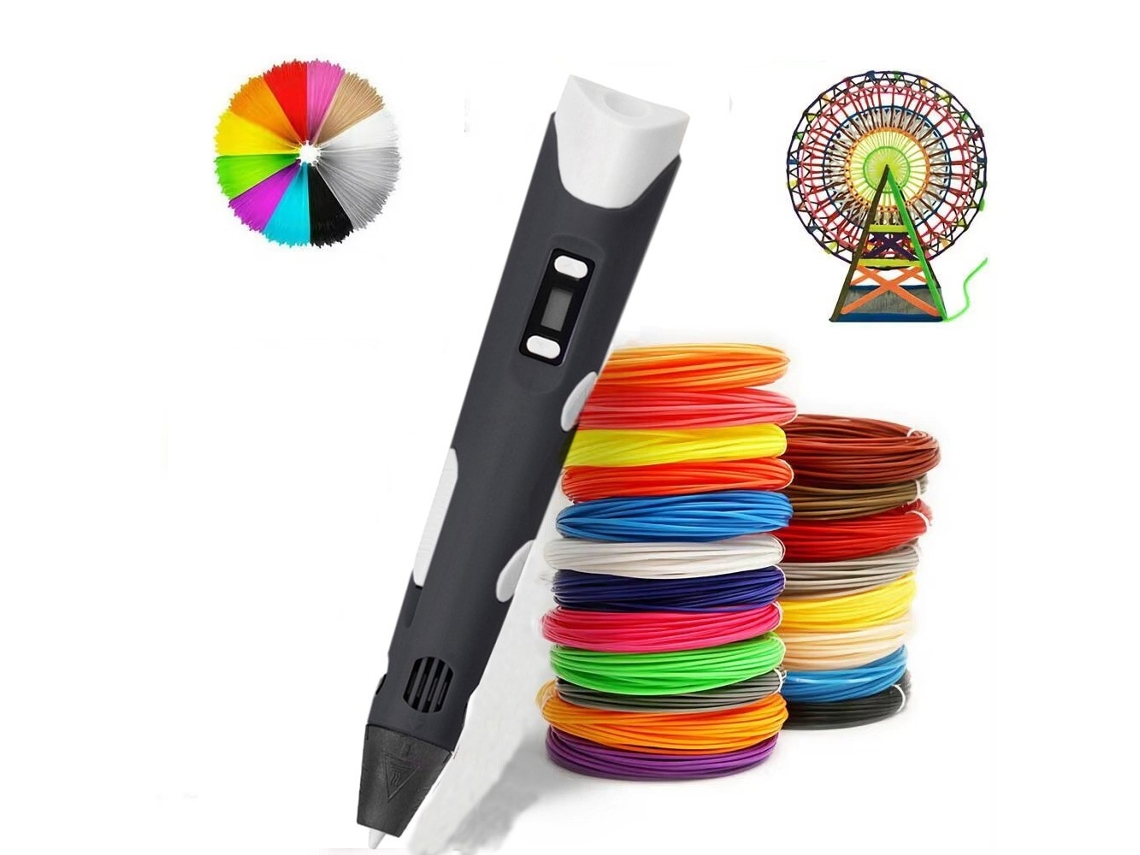 Arzopa Caneta De Impressão 3d Portátil , Inclui Filamento Pla De 3 M X 12 Cores De 1,75 Mm