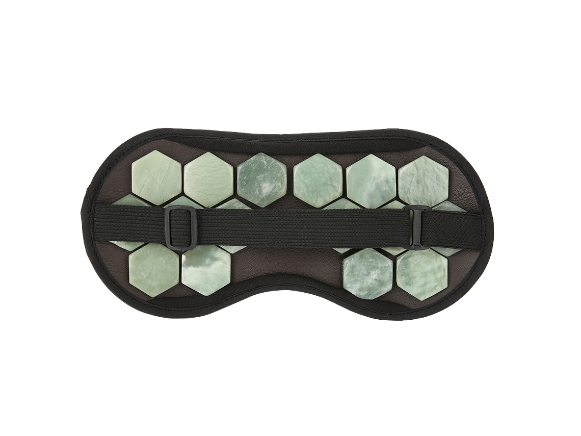 Máscara de Olhos de Jade Natural com Germânio, Terapia Magnética, Proteção Ocular Durante o Sono e Cuidados com a Saúde AQUAFORGE
