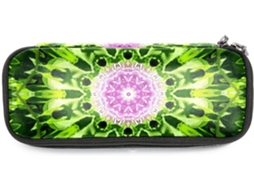Estojo Lápis Com Estampa De Mandala, Verde, Grande Capacidade, Ideal Escola, Escritório, Adultos, Meninas