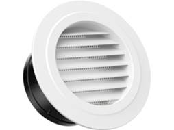 Grade De Ventilação Redonda 100mm Com Rede Insetos,para Entrada/saída Ar Interior E Exterior,paredes E Tetos Btforus