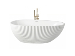 Bañera de Pie REA Carmen 170 White With Black Tampa 170 X 84,5 X 59 Cm