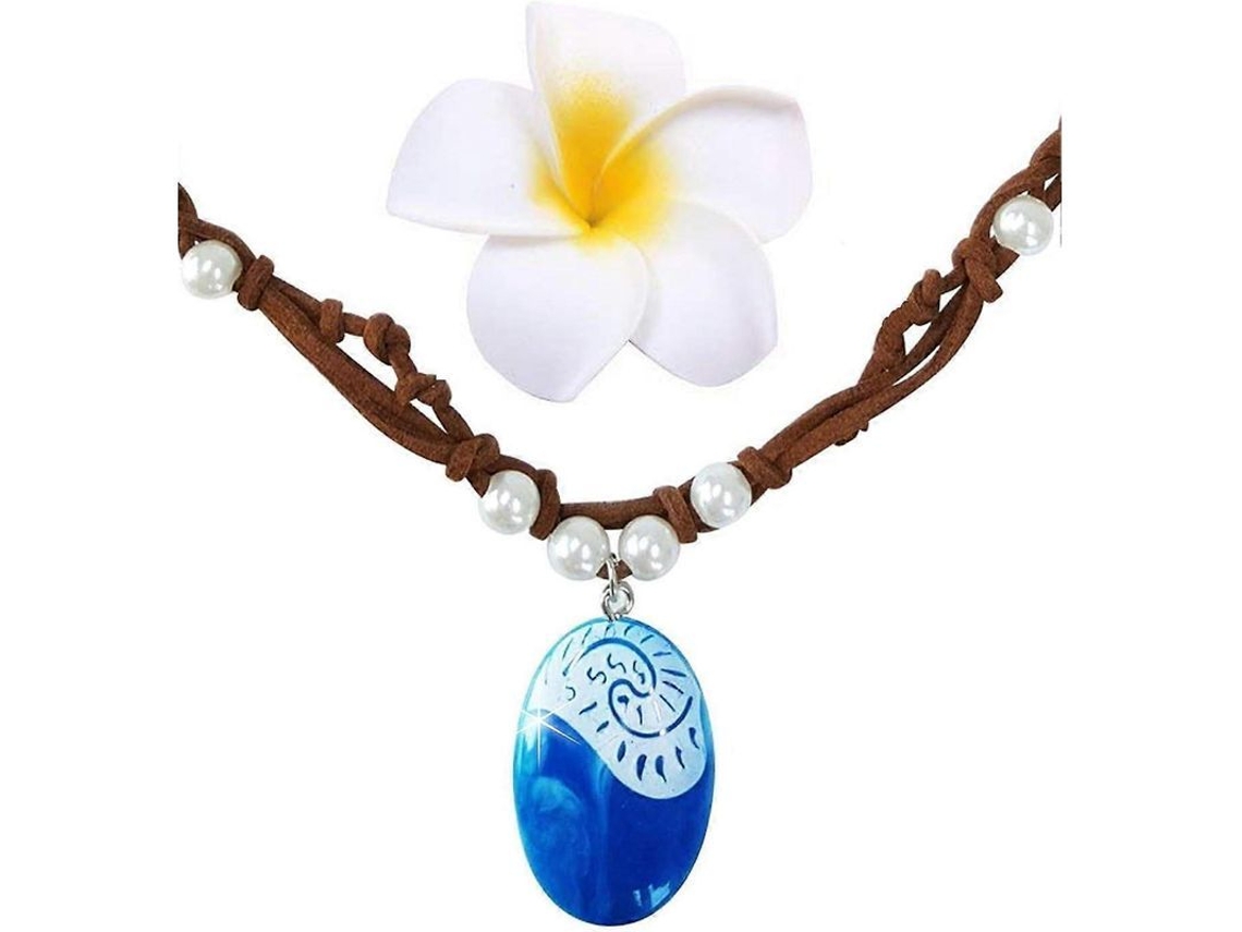 Colar Moana Para Princesinha: Ideal Para Festas De Halloween, Natal E Aniversários - Artesanal Com Resina E Pérolas