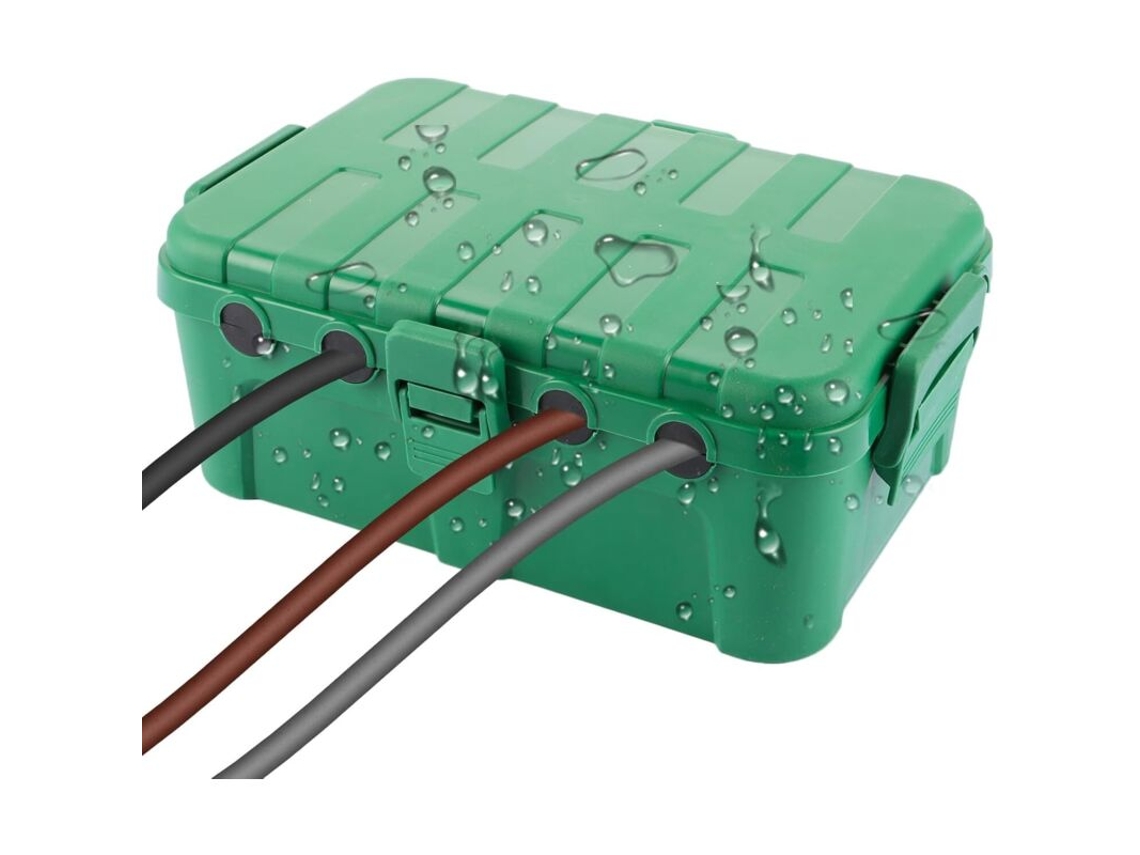 Caixa De Junção À Prova D'água 34, 5x24x12 Cm, Ip54 Para Uso Externo, 6 Cabos De Entrada, Polipropileno Resistente À Chama E Durável