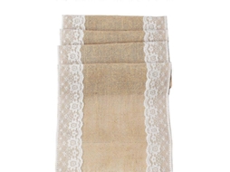 Rebe mantel de Mesa de Juta Y Encaje Navideño para Bodas Y Fiestas Decoración 30x275cm