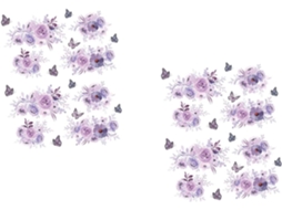 Conjunto De 4 Adesivos Decorativos De Parede E Adesivos Roxos Para