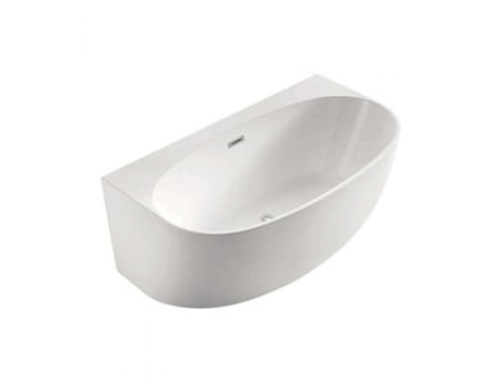 Belina Belina Banheira Semi-Ilha Banheira de Parede Design e Elegante Forma Arredondada Acrílico Resistente e Durável Branco