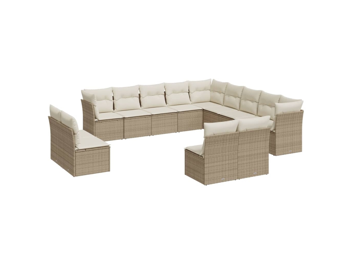 Garden Sofa Set, Garden Sofa Sets Vidaxl Bege Rattan / Vime (n/a)