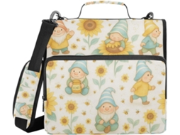 Pasta Organizadora Escolar Com Estampa Bebê Gnomo Em Diferentes Poses, Data De 3, 8cm 1, 5 Polegadas, Alça E Vários