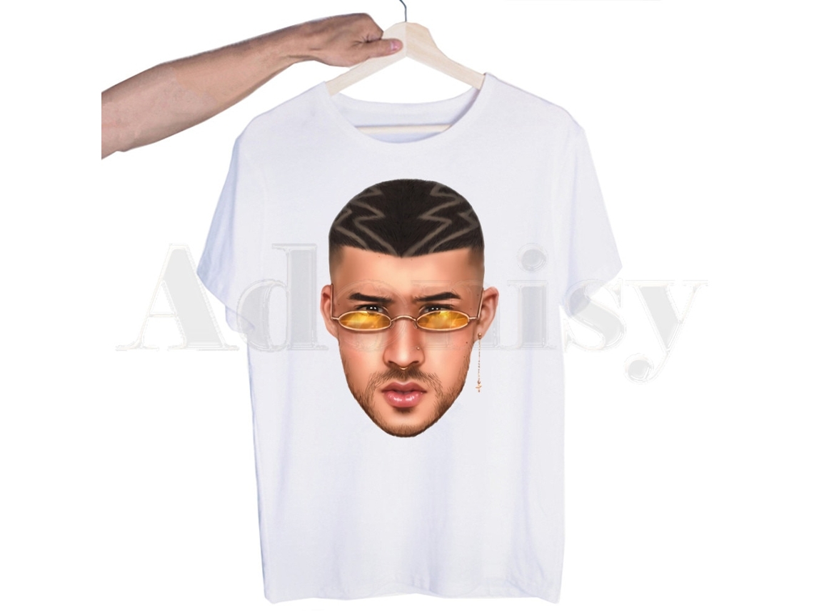 Rockinstone Bad Bunny - Bad Bunny Face Printed T-shirt(xxl)