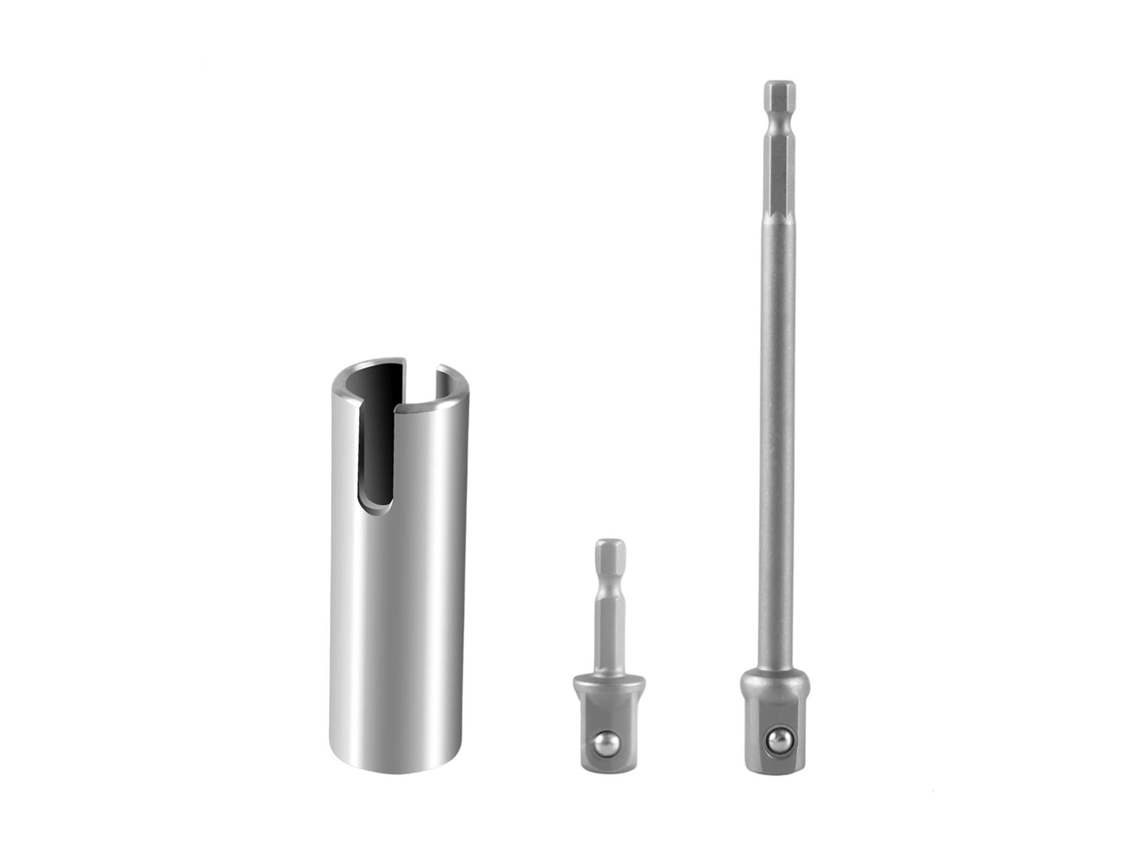 Adaptador de Broca com Ranura para Jack de Tesoura Aço Inoxidável com 2 Bits para Rv Caravanas Campistas S/MARCA