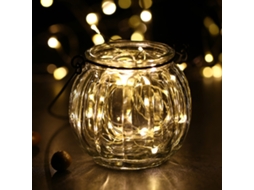 Rebe-luces De Fada 100 Leds 10m Cable Prata Usb Ip65 Impermeável Branco Quente Para Natal, Casamento, Interior/exterior