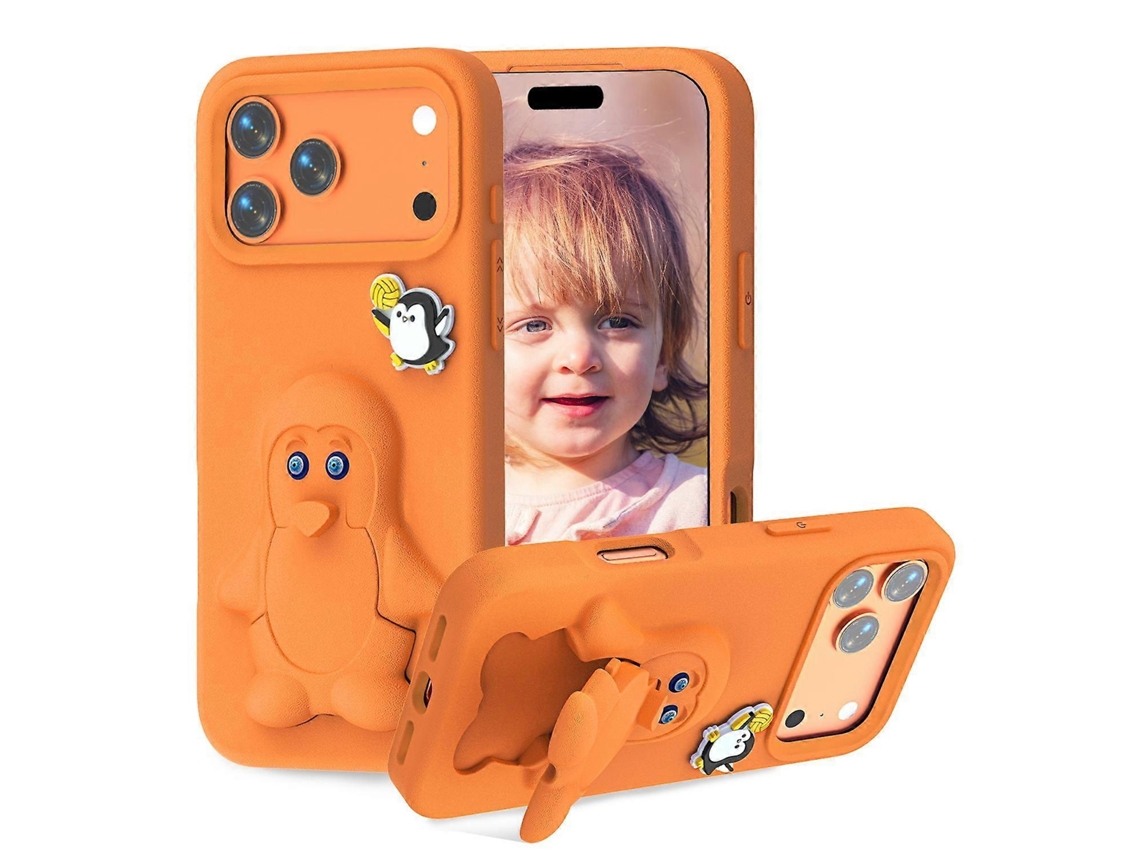 Capa Para Celular Penguin Baby Em Eva À Prova De Choque Com Suporte Para Iphone 17 Pro