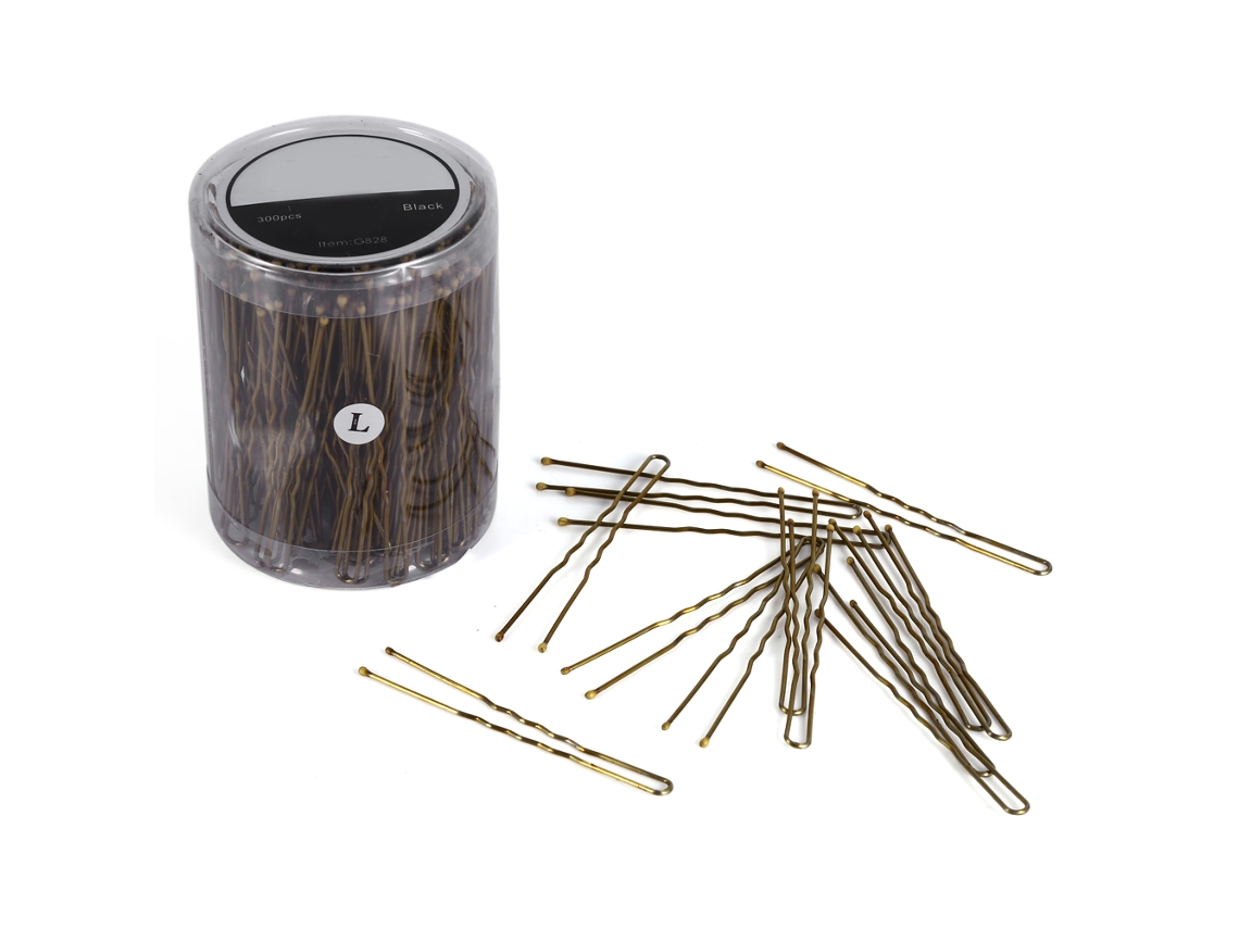 2026 300 Pines de Pelo em Forma de U Ondulada Moda Herramienta de Peinado Estilo (oro L)