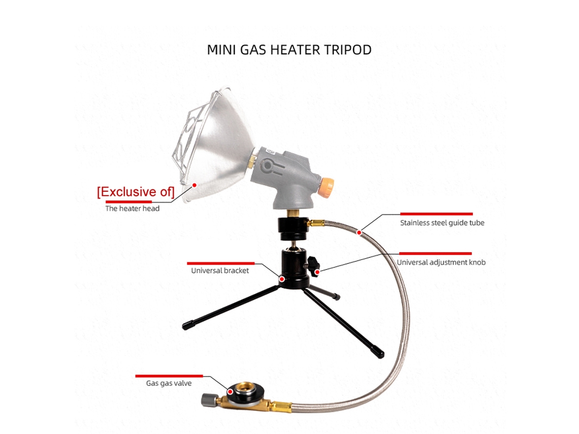 Aquecedor Portátil de Gás para Camping e Pesca