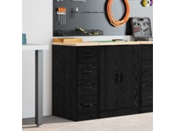 Vidaxl Armário De Arrumação De Garagem Preto 30x51x85 Cm
