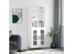 Vidaxl Armário Alto 69,5x34x180 Cm Derivados De Madeira Branco