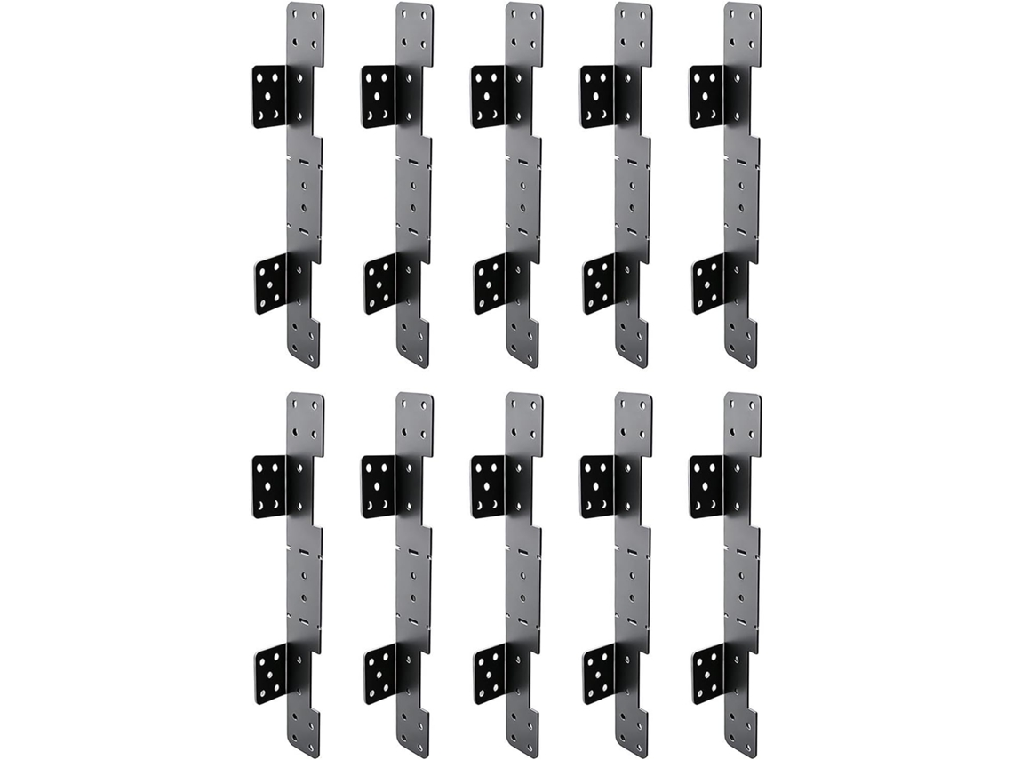 Conjunto De 10 Peças De Fixadores Para Longarinas De Escada, Em Aço | Suportes De Conexão