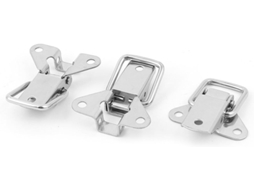 Fecho de Alternância Metálico para Mala/baú, Cor Prateada, Conjunto 3 Peças CHABERLU