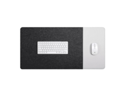Mouse Pad Gamer, Feltro Preto/ Couro Cinza, 40*100cm