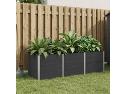 Vidaxl Canteiro De Jardim Elevado Preto 300 X 100 X 91 Cm