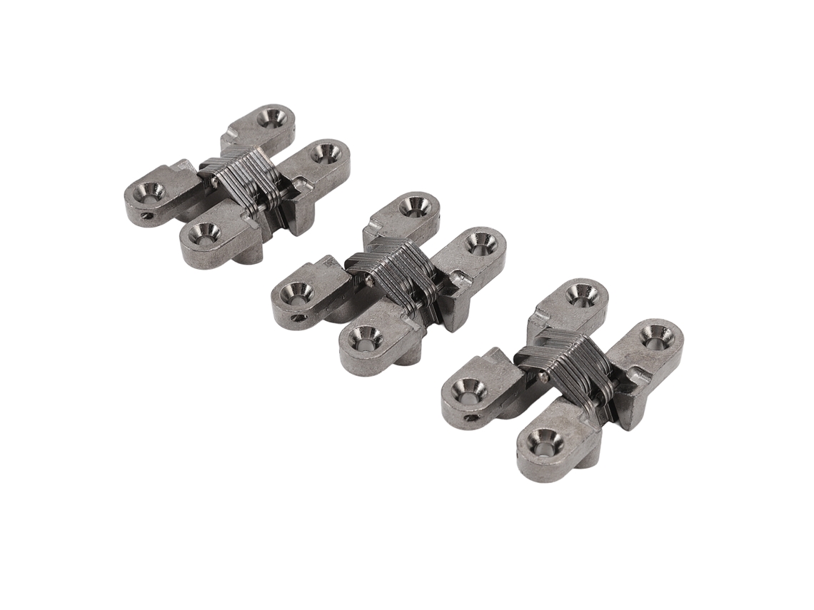 Dobradiças Invisíveis de Porta 43mm 180 Graus Liga de Zinco para Armário e Joias S/MARCA