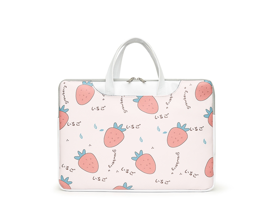 Mochila Para Laptop Com Estampa De Desenho Animado Fofo De 15,6 Polegadas (morango 2)