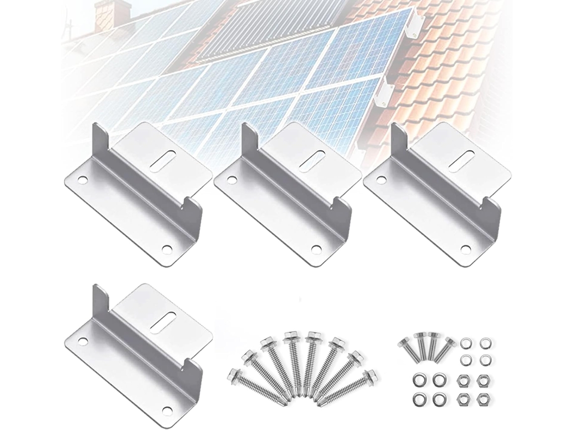 Conjunto De Suporte Z Para Painel Solar, Suporte Para Painel Solar Com Parafusos, Parafusos De Montagem Para Painel Solar Zeuxo