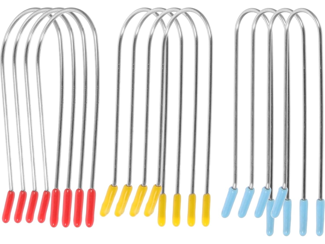 Conjunto de 24 presilhas para modelador de cabelo em aço inoxidável 304, com formato em U.