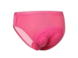 Calcinha Ciclismo Feminina com Preenchimento Antidesgaste Material Elástico Absorvente para Uso Toda a Estação Pink High Waist L