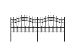 Garden Fence, Garden Fences Vidaxl Preto Aço (240 X 118 Cm)