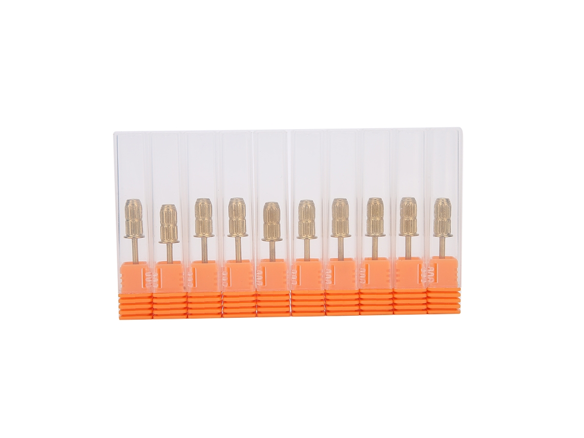 10pcs Mandril De Lixa De Unha 2.35mm Acessório De Broca Elétrica Para Manicure Ouro