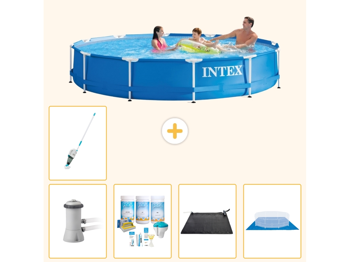 Intex Piscina Com Estrutura Redonda - 366x76 Cm - 6-peças S21025