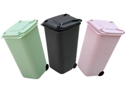 Lixeira de Mesa Multifuncional Healeved Mini 3 Peças em Pp com Grande Capacidade, Ideal para Escritório e Cozi